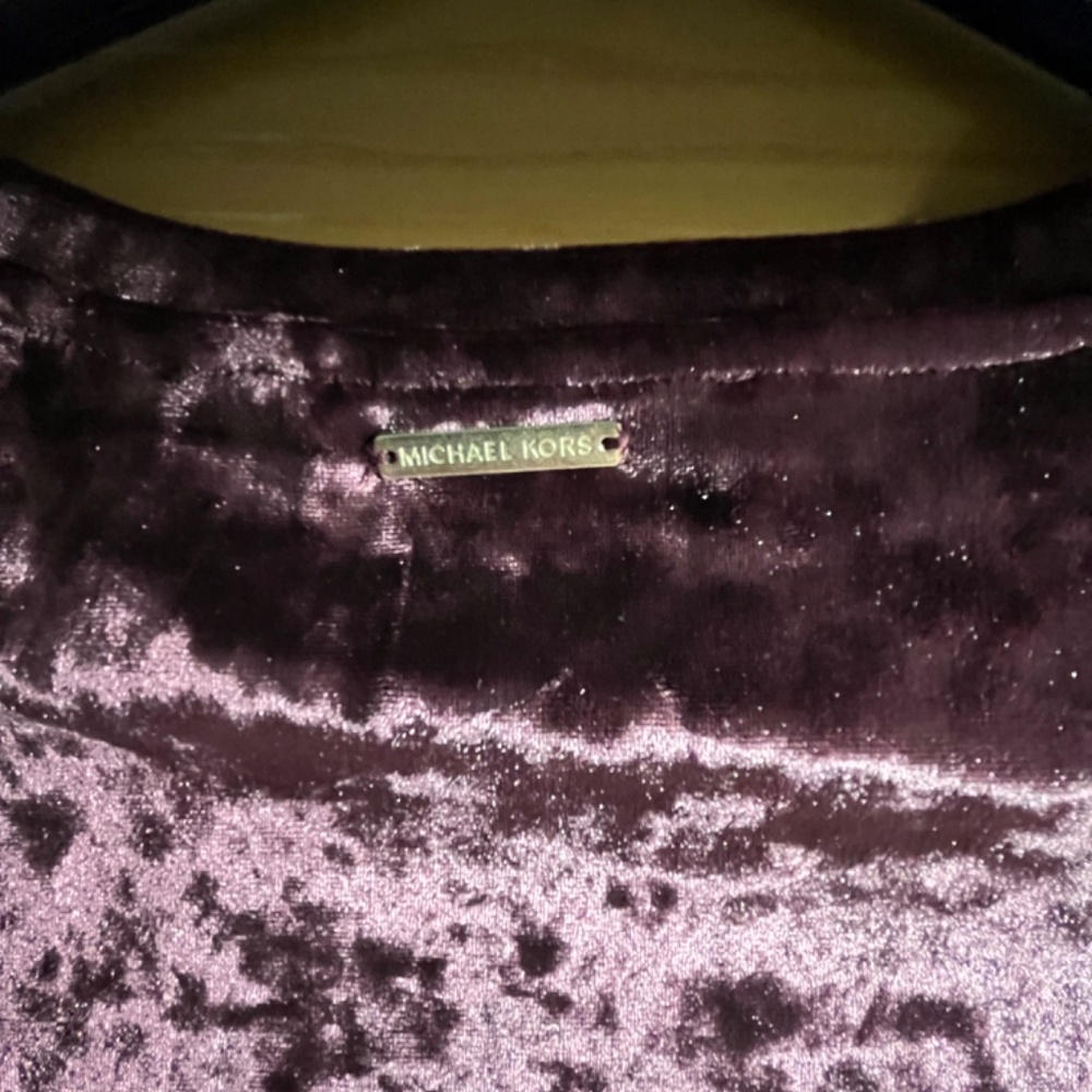 Michael Kors Wine Velvet Dress - Picture 2 of 4
